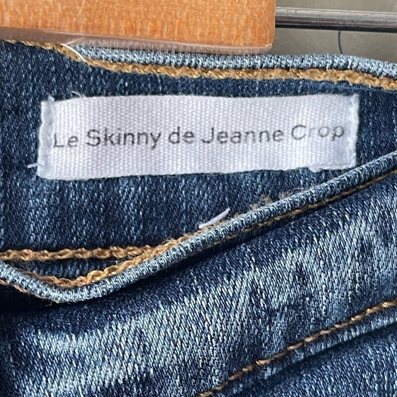 Frame medium Wash Blue Denim Le Skinny De Jeanne crop Jeans Women's Size 32 - Picture 5 of 11